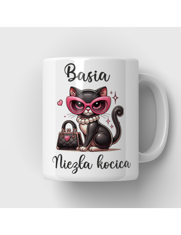 Kubek z dowolnym imieniem niezła z Ciebie kocica