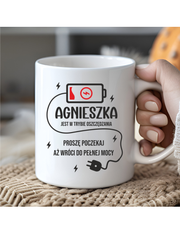 Kubek tryb oszczędzania, bateria z dowolnym imieniem