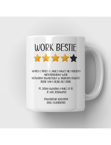 Kubek "Work bestie" na zakończenie pracy