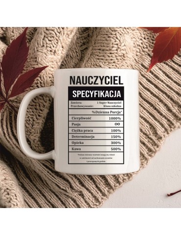 Kubek na Dzień Nauczyciela specyfikacja definicja