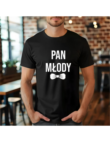 Koszulka wieczór kawalerski  Pan Młody z muszką