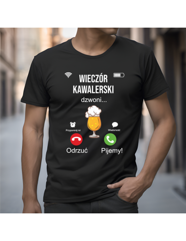 Koszulka wieczór kawalerski : Wieczór kawalerski dzwoni + kufel