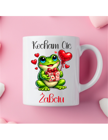 Kubek na walentynki Kocham cię żabciu