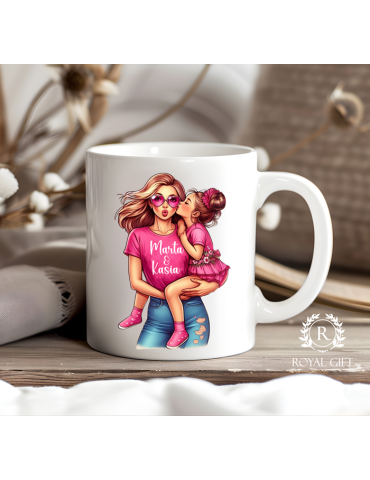 Kubek na Dzień Mamy Mama i Córka Blond