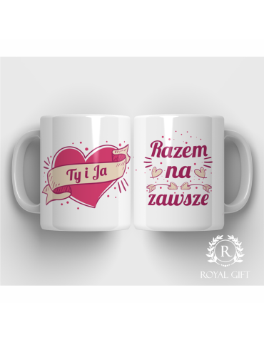 Kubek na walentynki Razem na zawsze