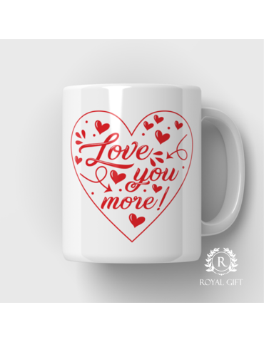 Kubek na walentynki Love you more!