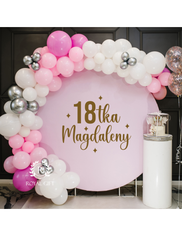 Naklejka na 18 urodziny z imieniem na ścianke, tablice
