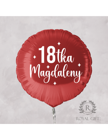 Naklejka na 18 urodziny z imieniem