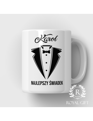 Kubek "Najlepszy Świadek" z imieniem
