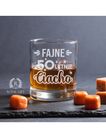 Szklanka z grawerem na urodziny "Fajne Ciacho"