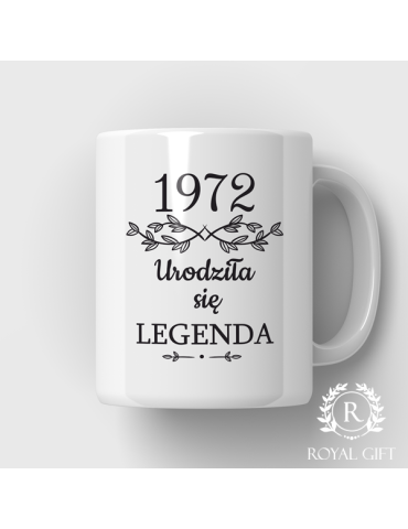 Kubek z rokiem urodzenia "Urodziła się legenda"