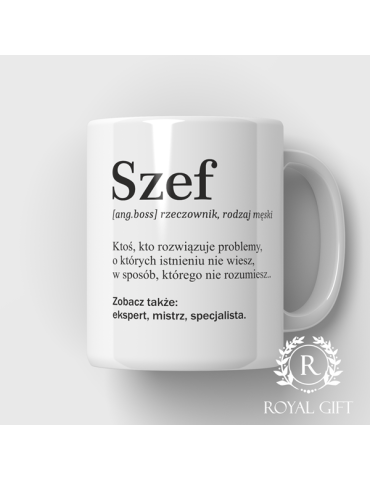 Kubek Szef - wycinek ze słownika