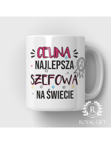 Kubek z dowolnym imieniem "Najlepsza Szefowa na Świecie"