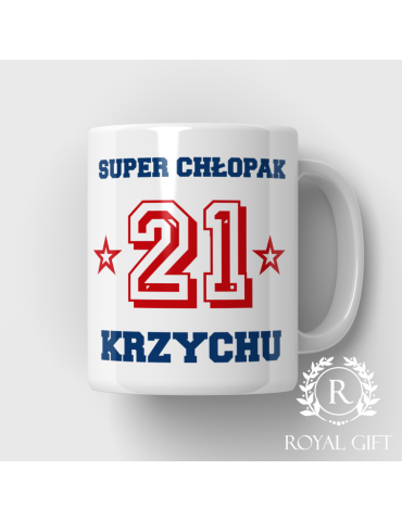 Kubek sportowy "Super chłopak" z imieniem