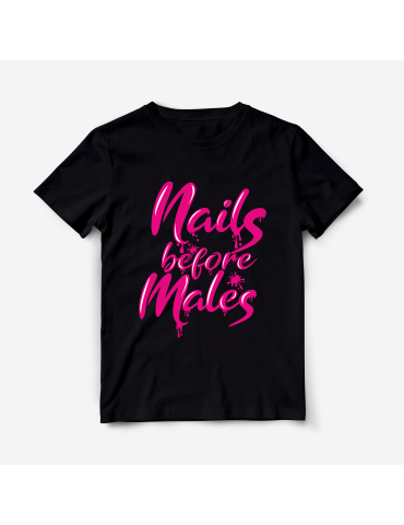 Koszulka dla stylistki "Nails before males"