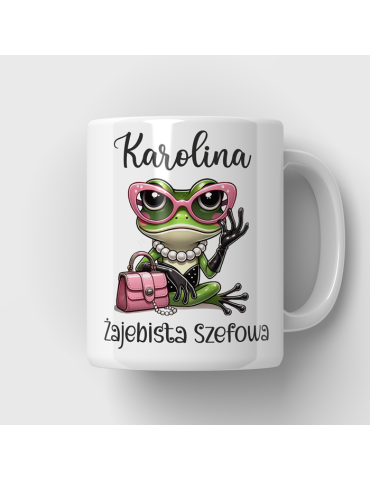 Kubek żajebista szefowa z żabką